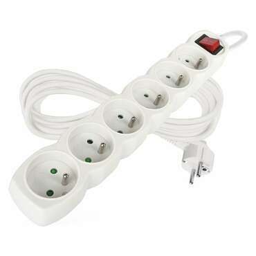 Kabel prodlužovací EMOS P1615, 6Z 5M S VYP.