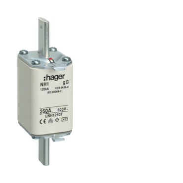 HAG LNH1250M Pojistka nožová NH1 gG 500V 250A dvojitá signalizace