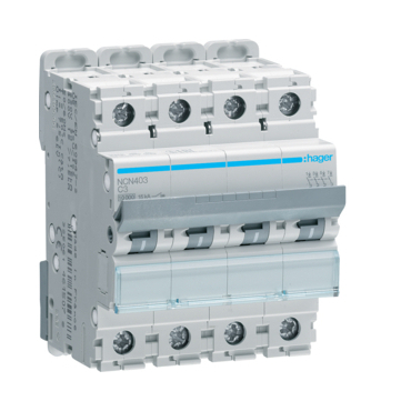 Jistič čtyřpolový HAGER NCN403 4 pól. 3A, char.C, 10 kA