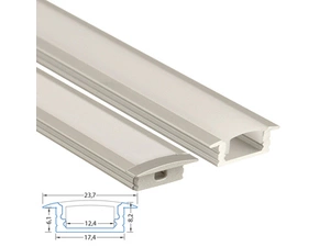 Profil vestavný MC LED VS, 24x8 mm, včetně matného difuzoru, 1 m