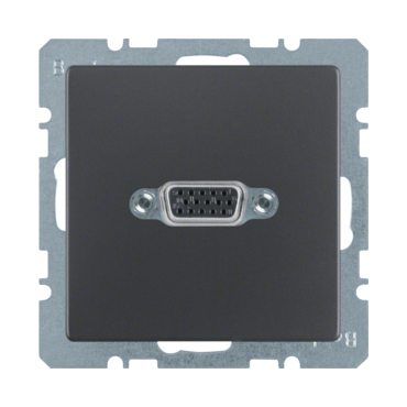 HAG 3315416086 Zásuvka, VGA, šrobové svorky, Berker Q.x, antracit, sametová