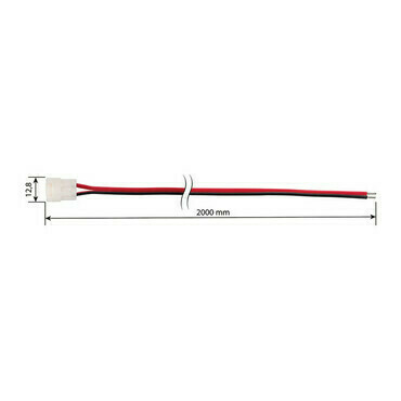 Konektor Připojovací MC LED jednobarevných LED pásků 10 mm, 2 piny, délka 2 metry, 20AWG (2)