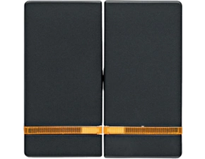 HAG 16276086 Kolébka s oranžovou čočkou, dělená, Berker Q.x, antracit, sametová