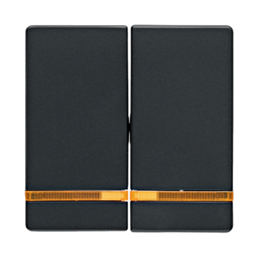 HAG 16276086 Kolébka s oranžovou čočkou, dělená, Berker Q.x, antracit, sametová