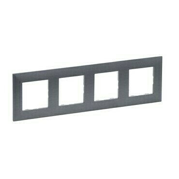 Rámeček čtyřnásobný LEG 863994 Niloé Step broušená ocel