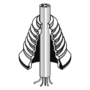 HEN KST 70 Stupňovitá kabelová vývodka, IP 65, rozsah utěsnění 30-72mm
