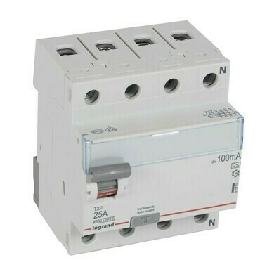 Chránič čtyřpolový LEGRAND 411774 TX3 CHRÁN. 4P 25A 100MA A