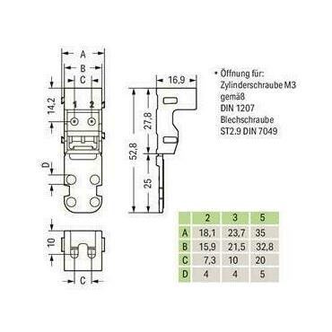 WAGO 221-502 Upevňovací adaptéry