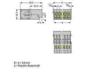 WAGO 769-602 1vodičový konektor s pájecími piny
