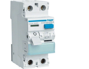 Chránič dvoupolový HAGER CDA263D Proudový chránič 2 pól. 63/0,03 A, A