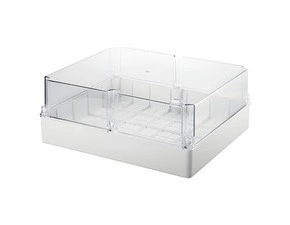Spojovací krabice GEWISS GW44441 s průhledným hlubokým víkem, plast. šroub, plombovací, ip56