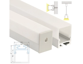 Profil závěsný MC LED ZR, 20x27 mm, včetně mléčného difuzoru, 1 m