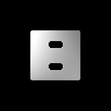 Kryt pro Zásuvka USB SIMON 82 8201090-093, 2 násobná (2.0) typ A, hliníková