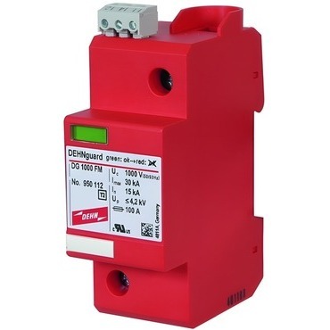 DEHN 950112  Svodič přepětí guard FM 1-pólový, Uc 1000V AC, s modulem dálkové signalizace DEHN DEHN
