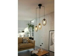 Svítidlo závěsné EGLO HL 3 O615 E27 SCHWARZ HOLZ BASILDON
