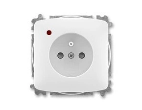 Zásuvka s přepěťovou ochranou ABB TANGO 6699A-A06357 B, optická signalizace, clonky