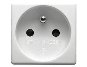 Zásuvka GEWISS GW20207, 2p+e 16A 2 moduly, system, bílá