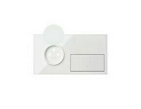 Sestava 2 násobná, IP44: 1 zásuvka+1 kryt, bílá