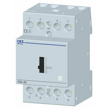 OEZ:36651 RSI-40-40-A024-M Instalační stykač Ith 40 A, Uc AC 24 V, 4x zapínací kontakt, s manuálním