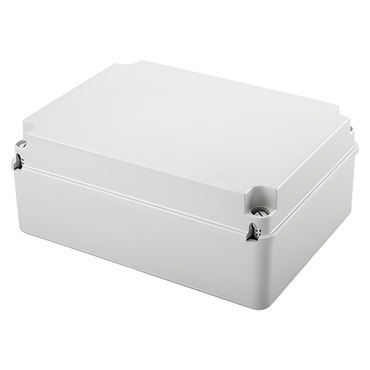 Spojovací krabice GEWISS GW44209 s víkem, plast. šroub, plombovací, ip56, 300x220x120, hladké stěny