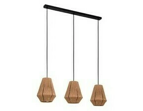 Svítidlo závěsné EGLO HL 3 E27 SCHWARZ NATUR ALDERNEY