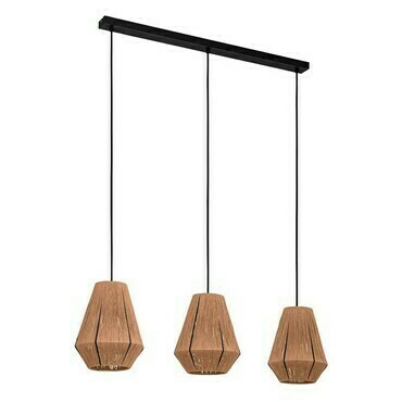Svítidlo závěsné EGLO HL 3 E27 SCHWARZ NATUR ALDERNEY