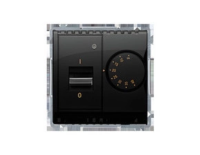 Termostat SIMON BASIC BMRT10W.02/49, s vnitř. tepl. senz., 16A/230V~, černá mat