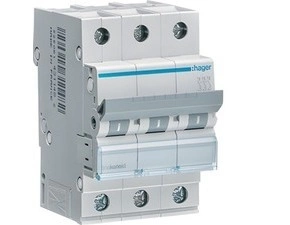 Jistič třípolový HAGER MCN316 3 pól. 16A, char.C, 6 kA