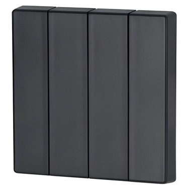 EATON 195244 CWIZ-04/09 Kryt RF tlačítka 4x1/4 55x55mm, Jet černá, matná