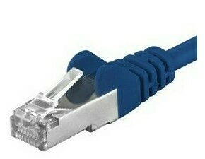TELEX KRP-sp6asftp002B Premiumcord Patch kabel CAT6a S-FTP, RJ45-RJ45, AWG 26/7 0,25m modrá