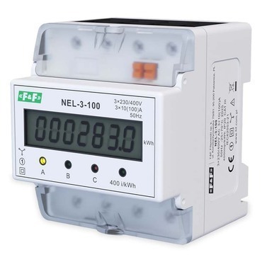 FIRN 1619115 NEL-3-100 Elektroměr trojfázový digitální 4,5mod.; 100A