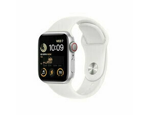 APPLE MNPP3CS/A Apple Watch SE GPS + Cellular 40mm Silver Aluminium Case with White Sport Band - Reg
