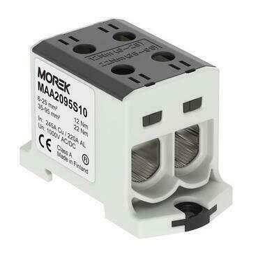 MOREK MAA2095S10 Univerzální řadová svorka OTL 95-2xAl/Cu 6-95mm2 1000V černá