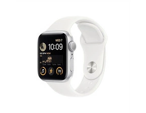 APPLE MNJV3CS/A Apple Watch SE GPS 40mm Silver Aluminium Case with White Sport Band - Regular