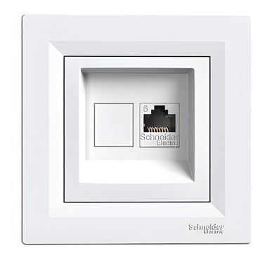 SCHN EPH4700121 Asfora - Zásuvka datová RJ45, kat.6 UTP, bílá