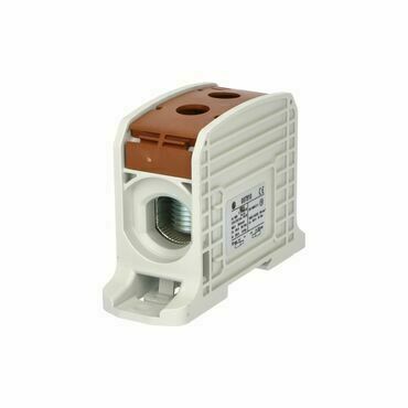 EL 1006043 Svorka univerzální RKA 185 LB, 353A, 1pól., AL/CU, hnědá, na DIN/na panel (bal.1)