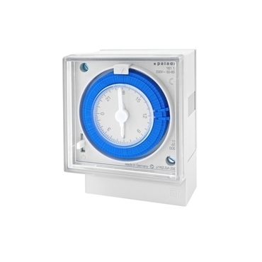 EL 1008108 Hodiny spínací PALADIN 161120, analog., denní, 95x72mm, bez zálohy, šedé, na PANEL