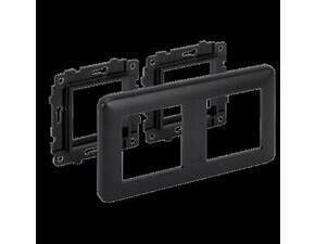 Rámeček SIMON KR445/14, 2násobný včetně 2úchytů ke krabici Simon K45, na 2moduly K45, šedá grafitová