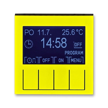Hodiny spínací ABB Levit 3292H-A20301 64, , žlutá/kouřová černá, program. (ovl. jedn.)