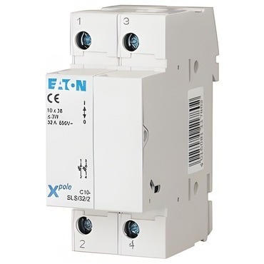 EATON 112222 C10-SLS/32/2 Pojistkový odpínač pro válcové pojistky C10 do 32A, 2-pól