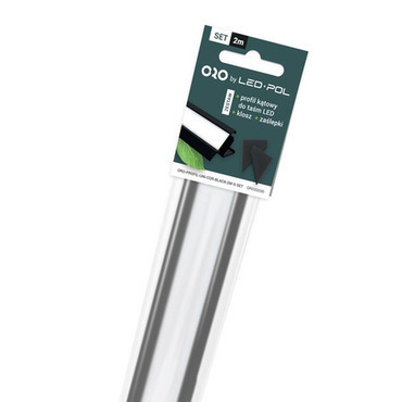 SET LED profilu LED POL ORO-PROFIL-UNI-COR-BLACK-2M-S-SET