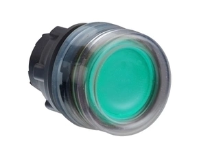 SCHN ZB5AW533 Ovládací hlavice stiskací prosvětlená, lícující s krytkou - zelená