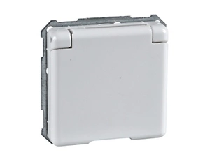 SCHN 205034 ELSO - zásuvka SCHUKO s víčkem, čistě bílá