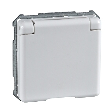 SCHN 205034 ELSO - zásuvka SCHUKO s víčkem, čistě bílá