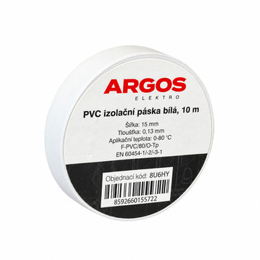 ARGOS PVC izolační páska bílá, 10 m