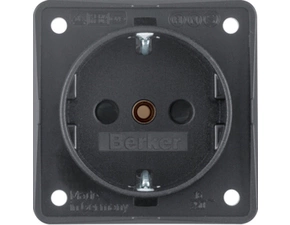 HAG 941952505 Zásuvka, SCHUKO s dětskou pojistkou, šroub. svorky, Integro přístroje, antracit, mat