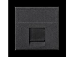 Kryt dat. zás. SIMON K76/14, K45, na 1 zás., plochý, se cl., 45x45mm, šedá grafit