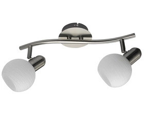 Svítidlo RABALUX 6342 AUREL saténová chromová E14 2x MAX 40W
