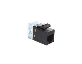 Konektor datové zásuvky SIMON ARJ455e, RJ45 kat. 5e, nestíněný (UTP), značka Tyco Electronics, černá