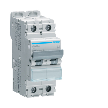 Jistič dvoupolový HAGER NDN204 2 pól. 4A, char.D, 10 kA